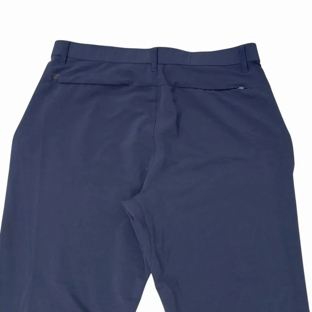 Fabletics Pants Mens Large Navy The Only Pant Tapered Snap Stretch Athletic